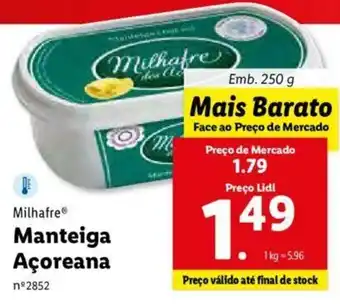 Lidl Manteiga Açoreana 250g promoção