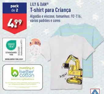 ALDI LILY & DAN T-shirt para Criança promoção