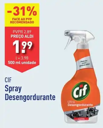 ALDI CIF Spray Desengordurante 500ml promoção