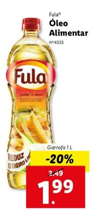 Lidl Fula Óleo Alimentar 1L promoção
