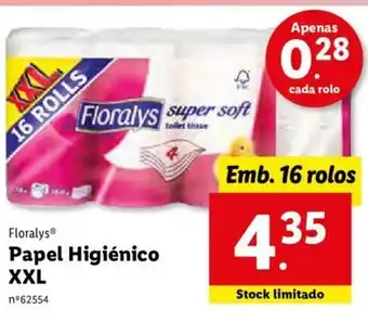 Lidl Papel Higiénico XXL 16 Rolos promoção