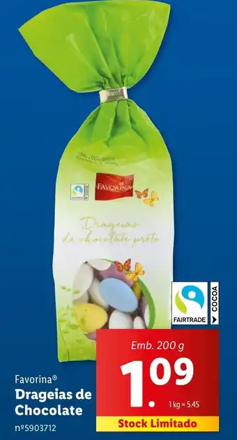 Lidl Favorina Drageias de chocolate Emb. 200 g promoção
