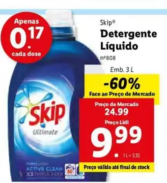 Lidl Skip Detergente Líquido 3L promoção
