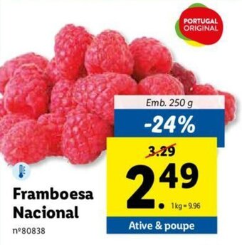 Lidl Framboesa Nacional 250g promoção