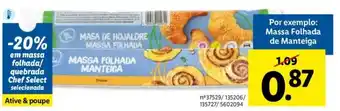Lidl Massa Folhada de Manteiga promoção