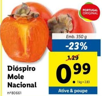 Lidl Dióspiro Mole Nacional 350g promoção