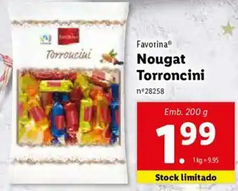 Lidl Favorina Nougat Torroncini 200g promoção