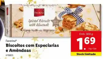Lidl Favorina Biscoitos com Especiarias e Emêndoas 300g promoção