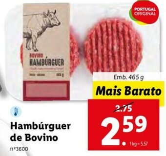 Lidl Hambúrguer de Bovino 465g promoção