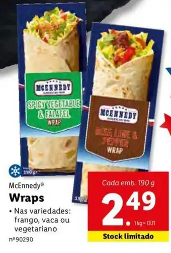 Lidl Wraps 190g promoção