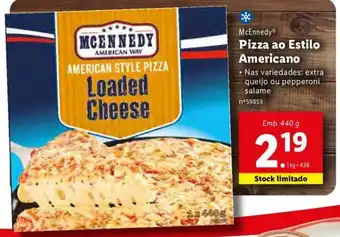 Lidl Pizza ao Estilo Americano 440g promoção
