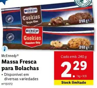 Lidl Massa Fresca para Bolachas 240g promoção