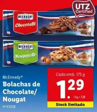 Lidl Bolachas de Chocolate/Nougat 175g promoção