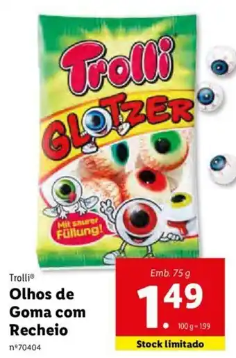 Lidl Olhos de Goma com Recheio 75g promoção