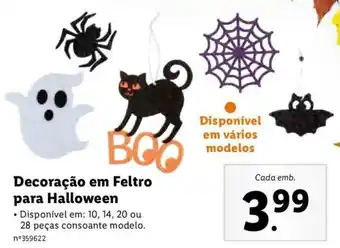Lidl Decoração em Feltro para Halloween promoção