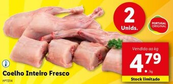 Lidl Coelho Inteiro Fresco promoção