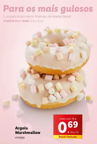 Lidl Argola Marshmallow Cada unid. 54 g promoção