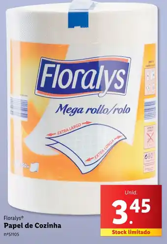Lidl Floralys Papel de Cozinha promoção