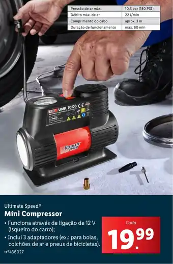 Lidl Ultimate Speed Míni Compressor promoção