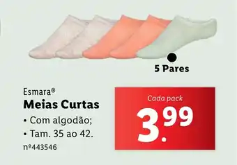 Lidl Esmara Meias Curtas promoção
