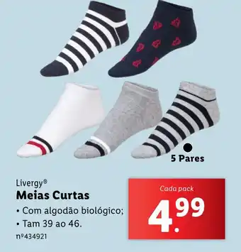 Lidl Livergy Meias Curtas promoção