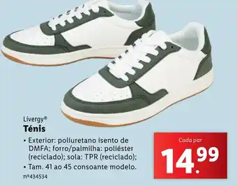 Lidl Livergy Ténis promoção