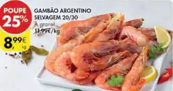 Pingo Doce GAMBAO ARGENTINO SELVAGEM 20/30 promoção
