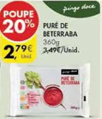 Pingo Doce PURE DE BETERRABA 360g promoção