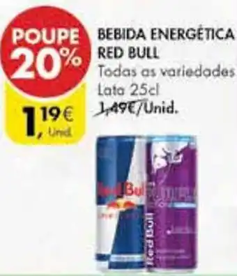 Pingo Doce BEBIDA ENERGÉTICA RED BULL Lata 25cl promoção