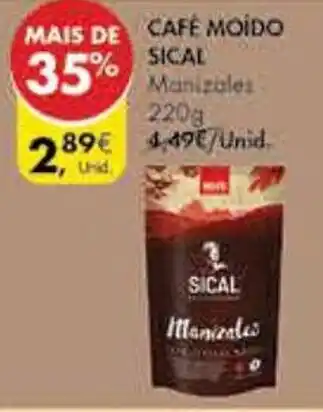 Pingo Doce CAFÉ MOÍDO SICAL 220g promoção