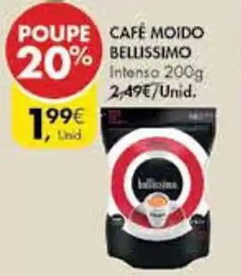 Pingo Doce CAFE MOIDO BELLISSIMO Intenso 200g promoção