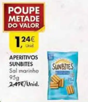 Pingo Doce APERITIVOS SUNBITES Sal marinho 95g promoção
