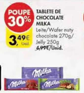 Pingo Doce TABLETE DE CHOCOLATE MILKA promoção