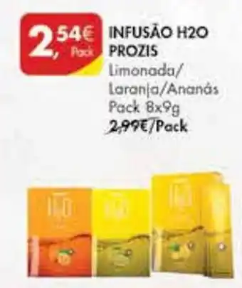 Pingo Doce INFUSÃO H2O PROZIS Laranja/Ananás Pack 8x9g promoção