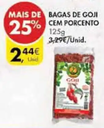 Pingo Doce BAGAS DE GOJI CEM PORCENTO 125g promoção