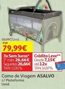 Auchan Asalvo - cama de viagem promoção