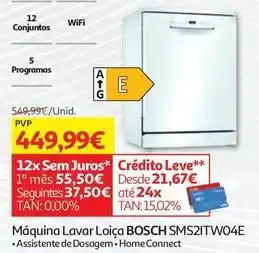 Auchan Bosch - máquina lavar loiça sms2itw04e promoção