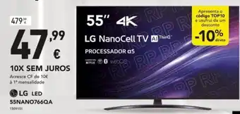 Radio Popular LG LED 55NANO766QA promoção