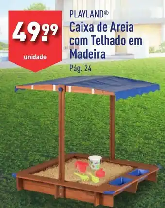 PLAYLAND Caixa de Areia com Telhado em Madeira