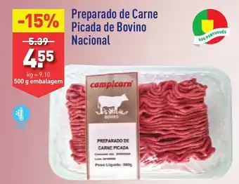 ALDI Preparado de Carne Picada de Bovino Nacional 500g promoção