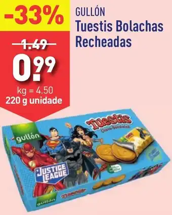 ALDI GULLON Tuestis Bolachas Recheadas 220g promoção