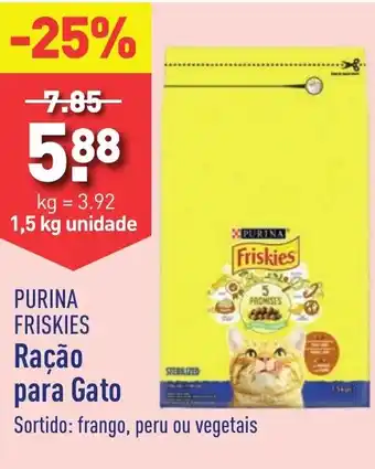 ALDI PURINA FRISKIES Ração para Gato 1.5kg promoção