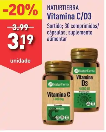 ALDI NATURTIERRA Vitamina C/D3 unidade promoção