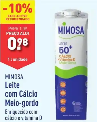 MIMOSA Leite com Cálcio Meio-gordo 1 l unidade