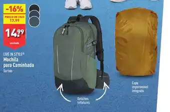 ALDI LIVE IN STYLE Mochila para Caminhada promoção