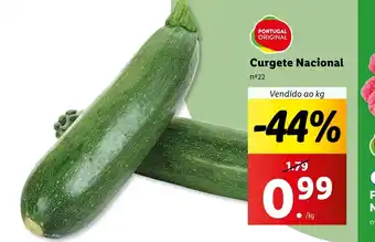 Lidl Curgete Nacional Vendido ao kg promoção