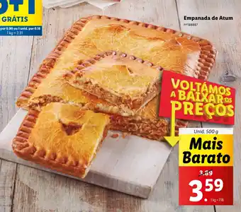 Lidl Empanada de Atum Unid. 500 g promoção