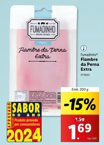Lidl Fumadinho Fiambre da Perna Extra Emb. 200 g promoção