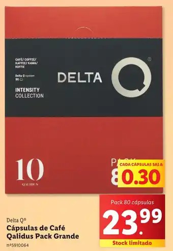 Lidl Delta Q Cápsulas de Café Qalidus Pack Grande promoção