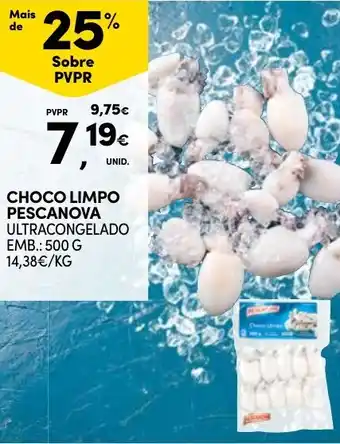 Continente CHOCO LIMPO PESCANOVA ULTRACONGELADO EMB.: 500 G promoção